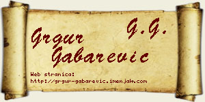 Grgur Gabarević vizit kartica